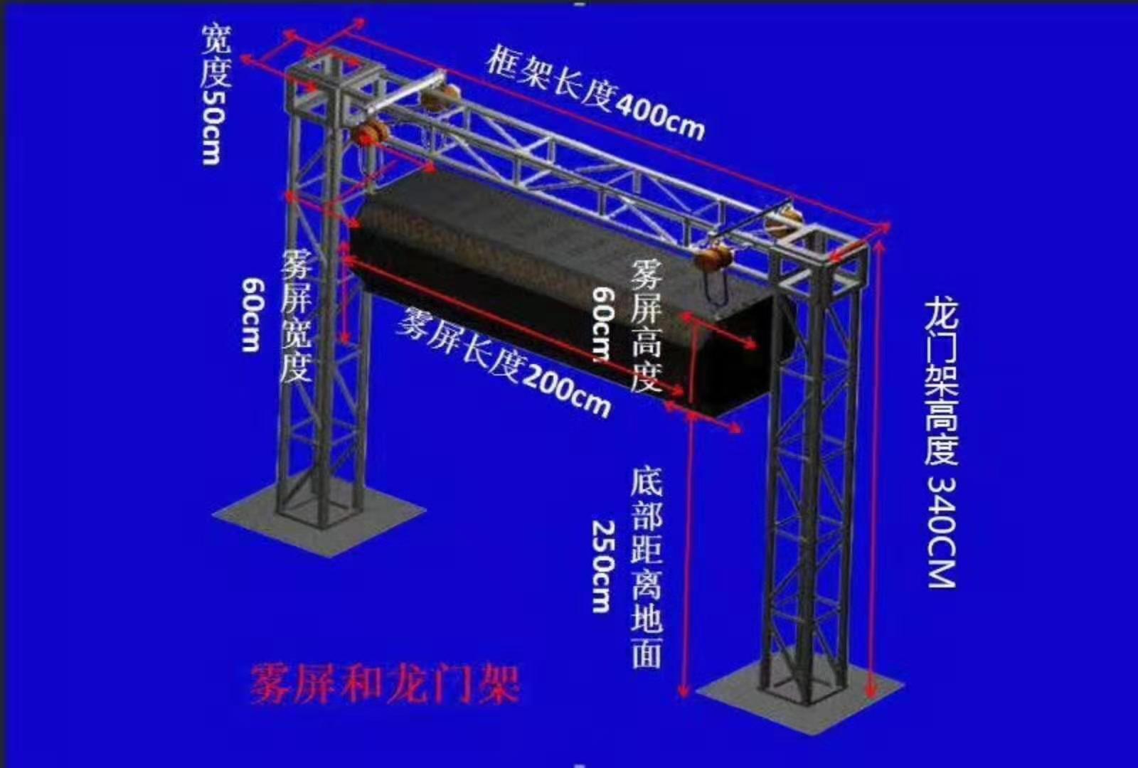 霧幕機/水霧機的投影機整體結構效果圖